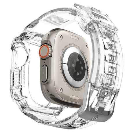 Spigen Watch Ultra 49mm Armbånd og Deksel Rugged Armor Pro Crystal Clear