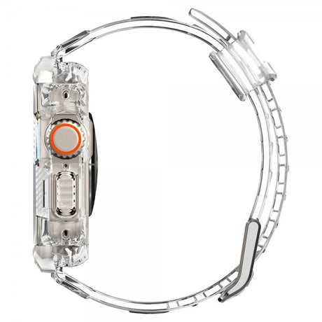 Spigen Watch Ultra 49mm Armbånd og Deksel Rugged Armor Pro Crystal Clear