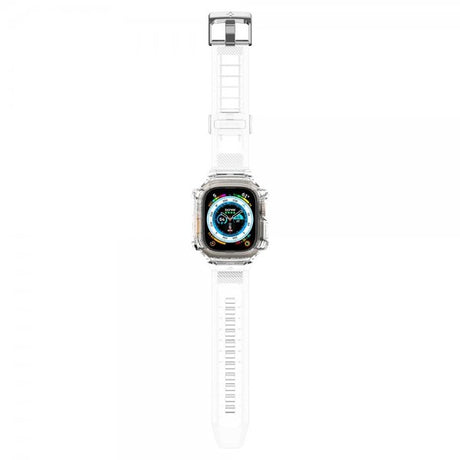 Spigen Watch Ultra 49mm Armbånd og Deksel Rugged Armor Pro Crystal Clear