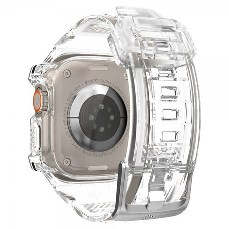 Spigen Watch Ultra 49mm Armbånd og Deksel Rugged Armor Pro Crystal Clear
