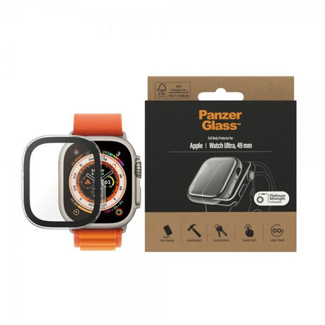 PanzerGlass Apple Watch Ultra Deksel Skjermbeskytter Full Body Protector Transparent