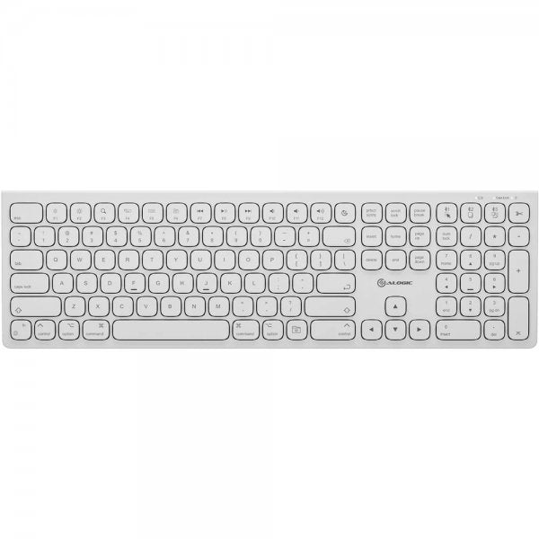 ALOGIC Trådløst Tastatur Echelon Bluetooth USB-C Oppladbart Hvit
