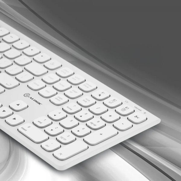 ALOGIC Trådløst Tastatur Echelon Bluetooth USB-C Oppladbart Hvit