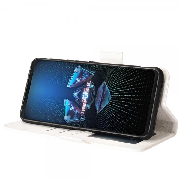 Asus ROG Phone 5 Etui Litchi Hvit