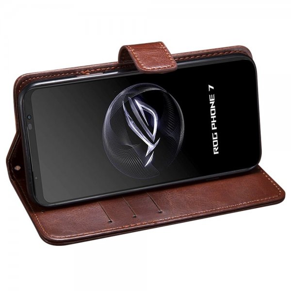 Asus ROG Phone 7 Etui Skinntekstur Svart