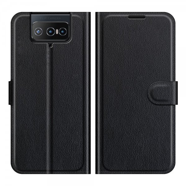 Asus Zenfone 8 Flip Etui Litchi Svart