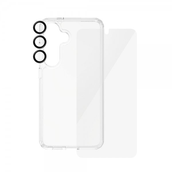 PanzerGlass Samsung Galaxy S24 Deksel Skjermbeskytter Linsebeskyttelse 3-in-1 Bundle Set