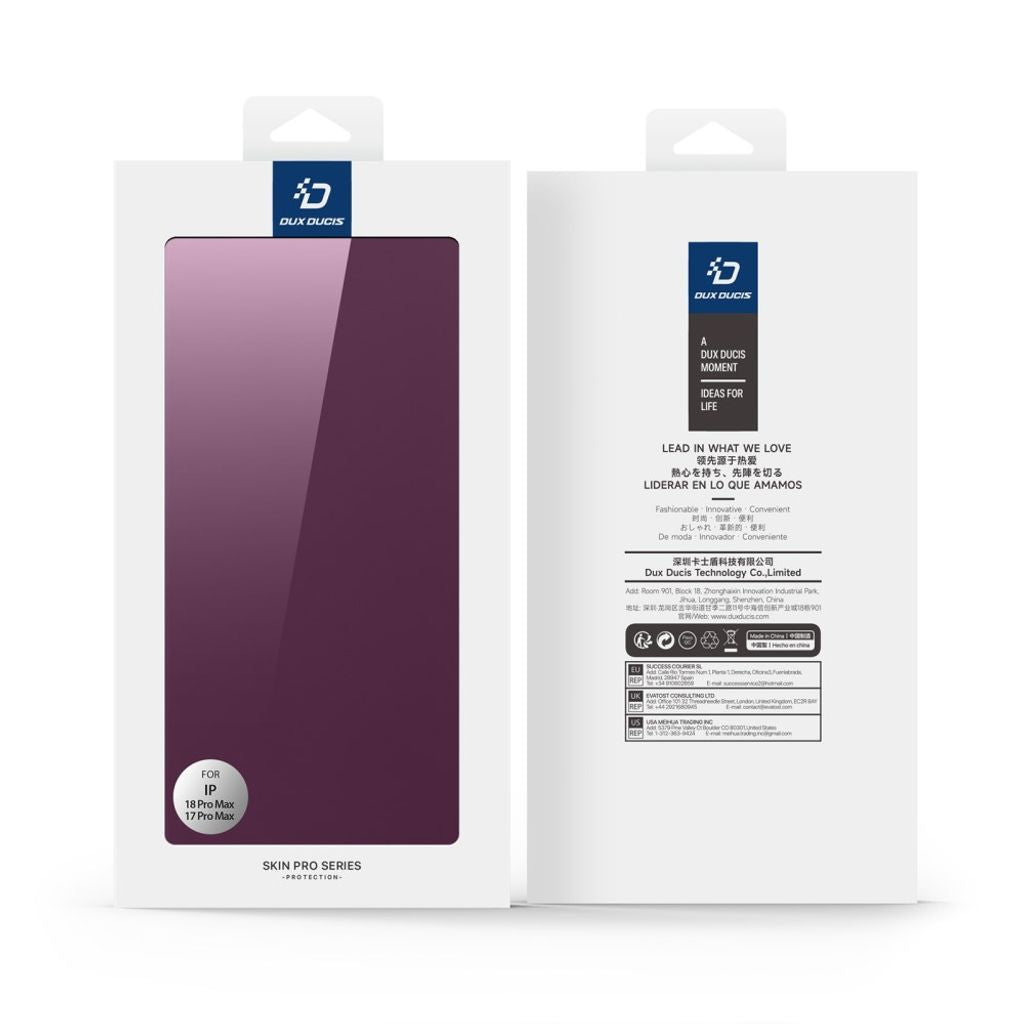 Dux Ducis iPhone 17 Pro Max/iPhone 18 Pro Max Etui Skin Pro Series Rød