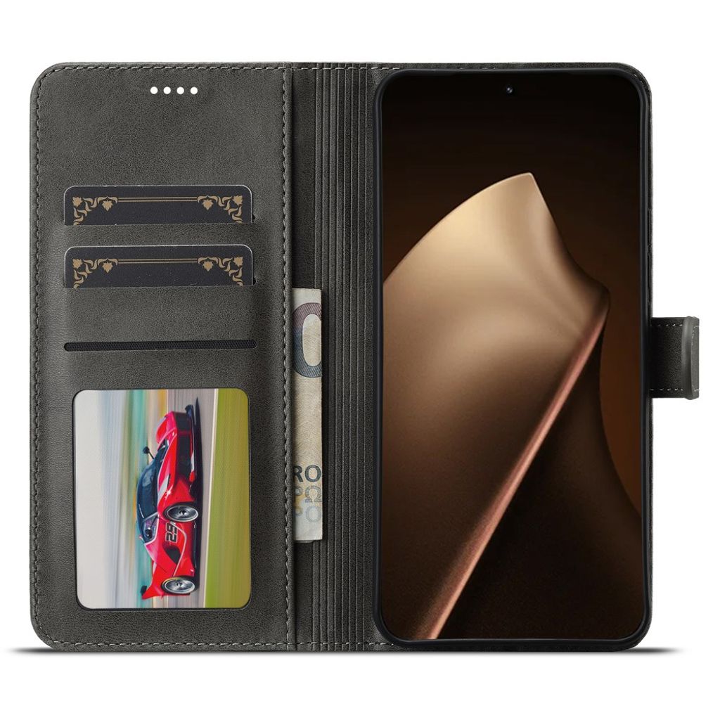 Lc.Imeeke Xiaomi 17T Pro Etui med Kortlomme Stativfunksjon Grå