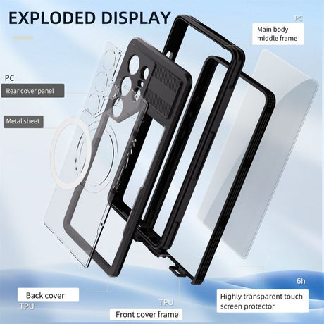 Redpepper Samsung Galaxy S25 Ultra Deksel Vanntett IP68 MagSafe Svart