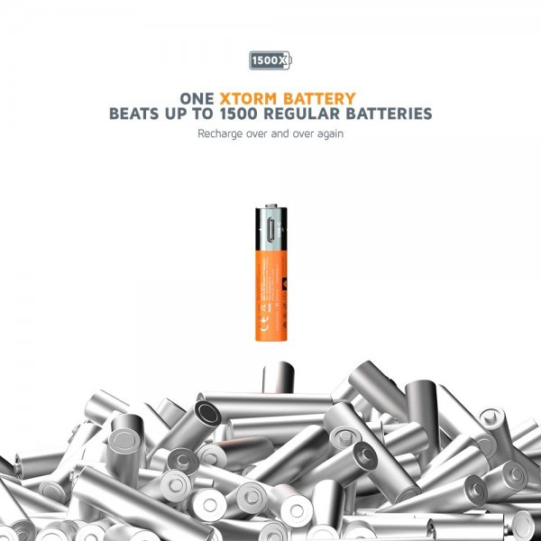 Xtorm Batteri AAA Rechargeable USB-C 4-pakning