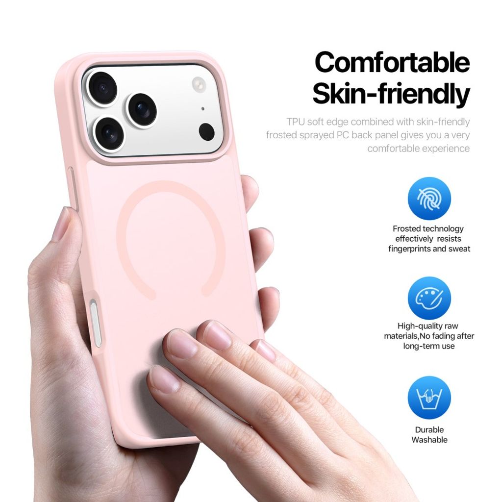 Dux Ducis iPhone 17 Pro/iPhone 18 Pro Deksel Yind Series MagSafe Rosa
