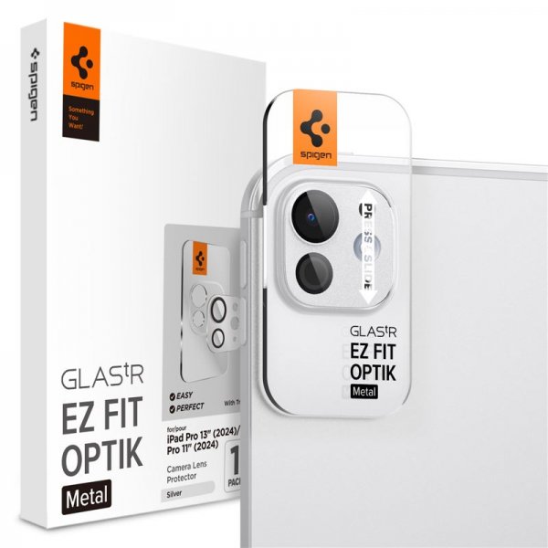 Spigen iPad Pro 11 (M4/M5)/iPad Pro 13 (M4/M5) Kamerabeskytter Glas.tR EZ Fit Optik Metal Sølv