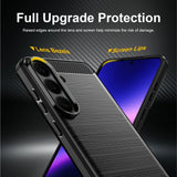 Samsung Galaxy S26 FE Deksel Borstad Kolfibertextur Svart