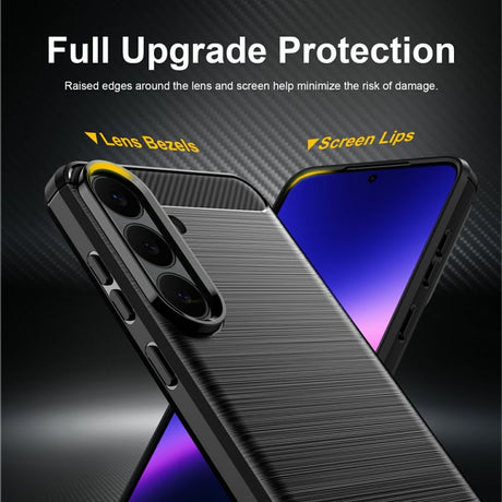 Samsung Galaxy S26 FE Deksel Borstad Kolfibertextur Svart