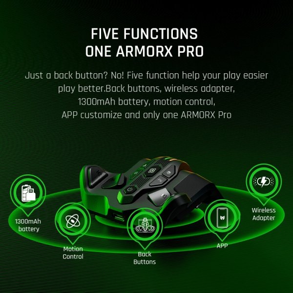 BIGBIG WON ARMOR-X Pro Trådlös Baksideknappemodul Hvit