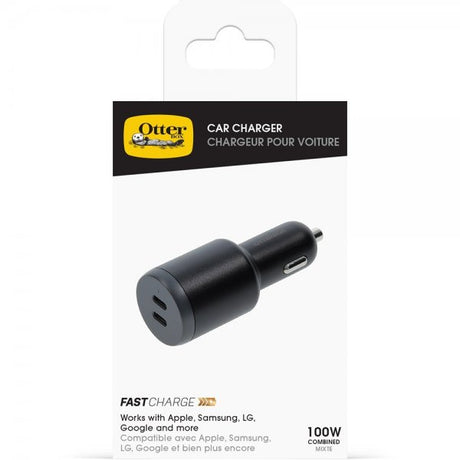 Otterbox Mobillader til bil 2 USB-C 100W Svart