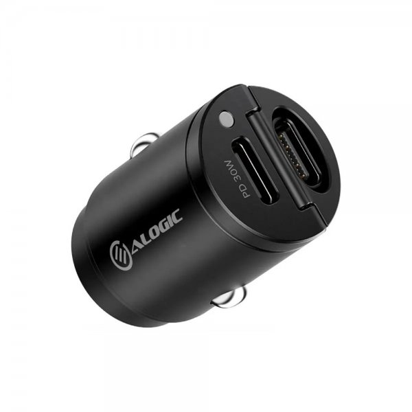 ALOGIC Mobillader til bil 30W Rapid Power Mini Bil-lader 2xUSB-C