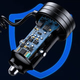 USAMS Mobillader til bil 60W Car Charger with Spring Cable
