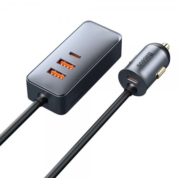 Baseus Mobillader til bil Share Together 120W 2 USB-A & 2 USB-C Svart