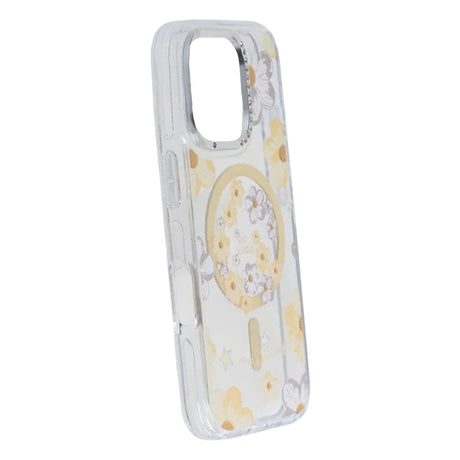 iPhone 16 Pro Deksel med blomstermønster, MagSafe, Gul