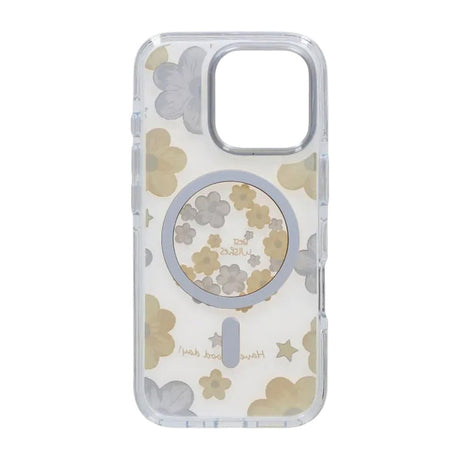 iPhone 16 Pro Max Deksel med blomstermønster MagSafe Gul