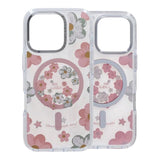 iPhone 16 Pro Deksel med blomstermønster, MagSafe, Rosa