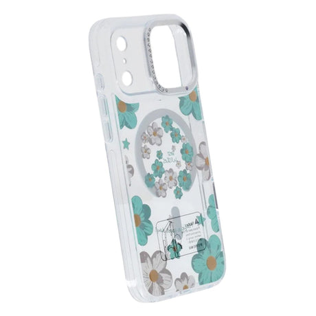 iPhone 17 Pro Max Deksel med blomstermønster MagSafe Grønn