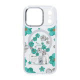 iPhone 17 Pro Max Deksel med blomstermønster MagSafe Grønn