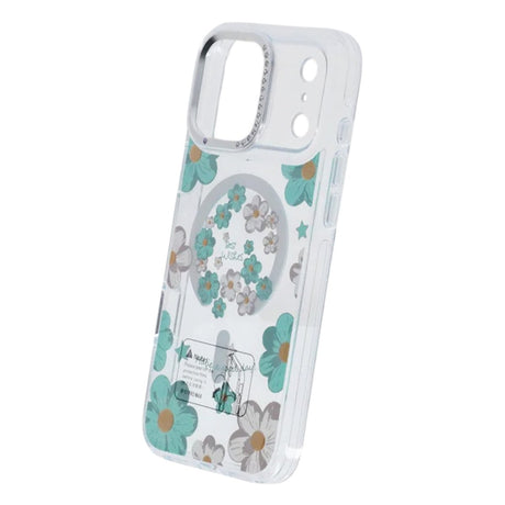 iPhone 17 Pro Max Deksel med blomstermønster MagSafe Grønn