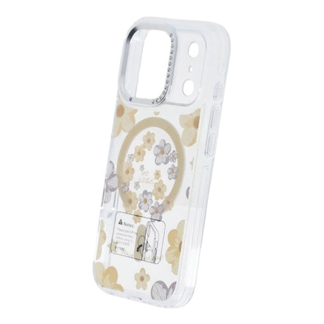 iPhone 17 Pro Max Deksel med blomstermønster MagSafe Gul