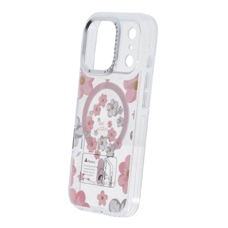 iPhone 17 Pro Max Deksel med blomstermønster MagSafe Rosa