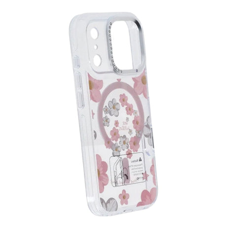 iPhone 17 Pro Max Deksel med blomstermønster MagSafe Rosa