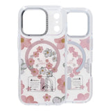 iPhone 17 Pro Max Deksel med blomstermønster MagSafe Rosa