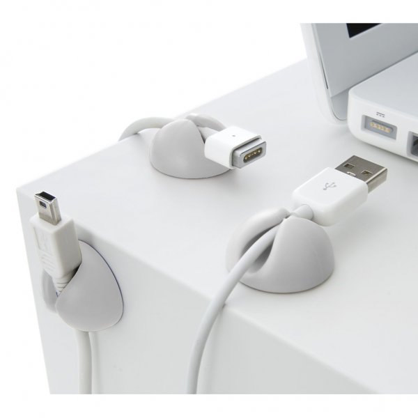 Bluelounge CableDrop Ledningsholder 6-Pakning Svart
