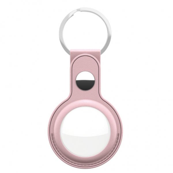 KeyBudz AirTag Holder Leather 2-pack Rosa