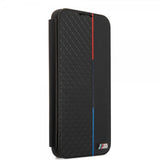 BMW Samsung Galaxy S22 Etui Triangle Pattern & Tricolor Stripe Svart