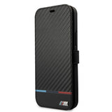 BMW iPhone 13 Mini Etui Tricolor Carbon Effect Svart