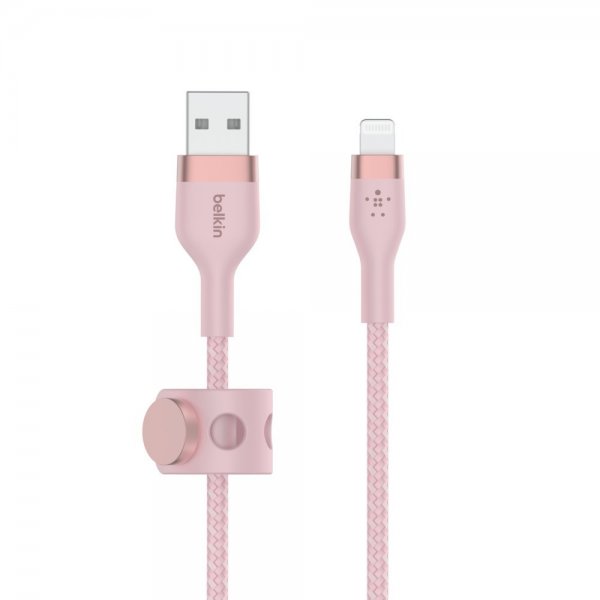Belkin BOOST CHARGE USB-A to LTG_Braided Silicon 3m Pink