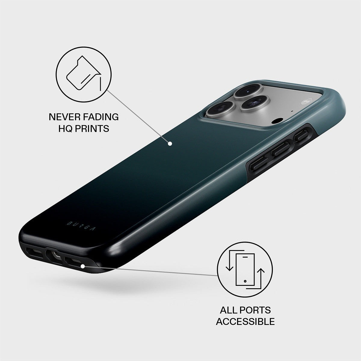 Burga iPhone 17 Pro Deksel Tough MagSafe Black Hole