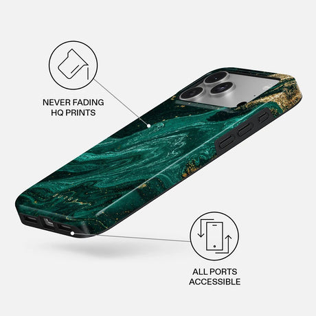 Burga iPhone 18 Pro Max Deksel Tough MagSafe Emerald Pool