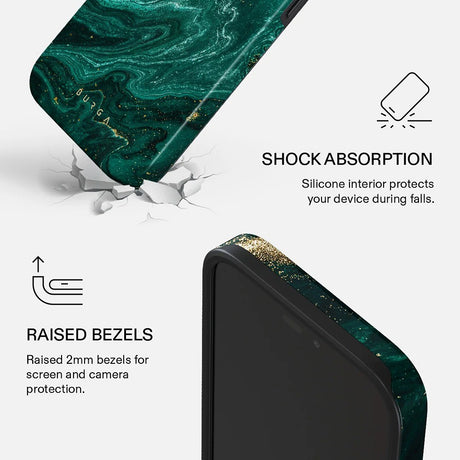 Burga iPhone 18 Pro Max Deksel Tough MagSafe Emerald Pool