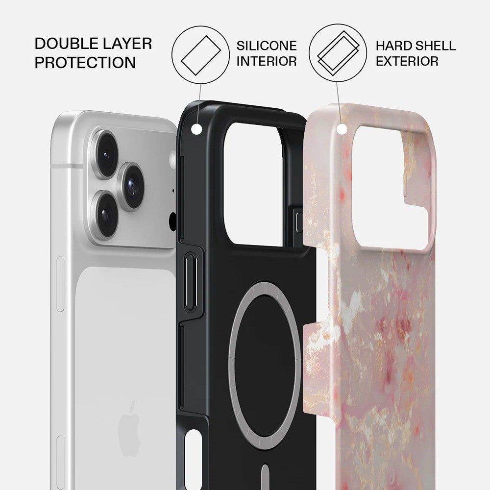 Burga iPhone 18 Pro Max Deksel Tough MagSafe Golden Coral