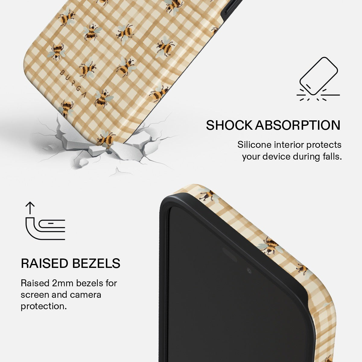 Burga iPhone 18 Pro Max Deksel Tough MagSafe Honeycomb