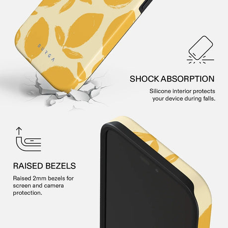 Burga iPhone 18 Pro Max Deksel Tough MagSafe Lemon Tart