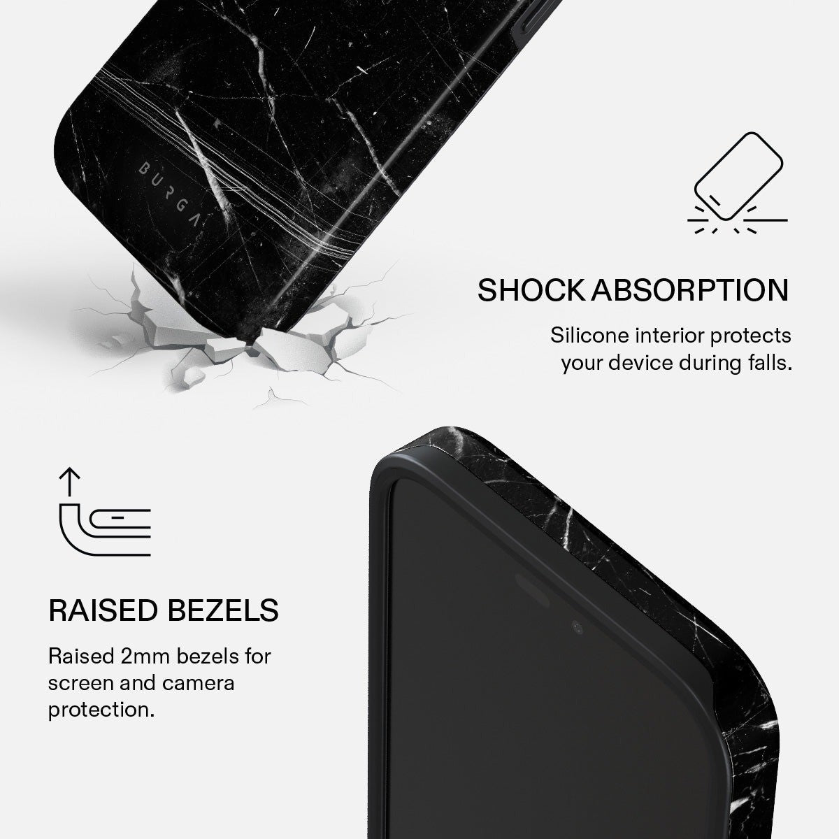Burga iPhone 18 Pro Max Deksel Tough MagSafe Noir