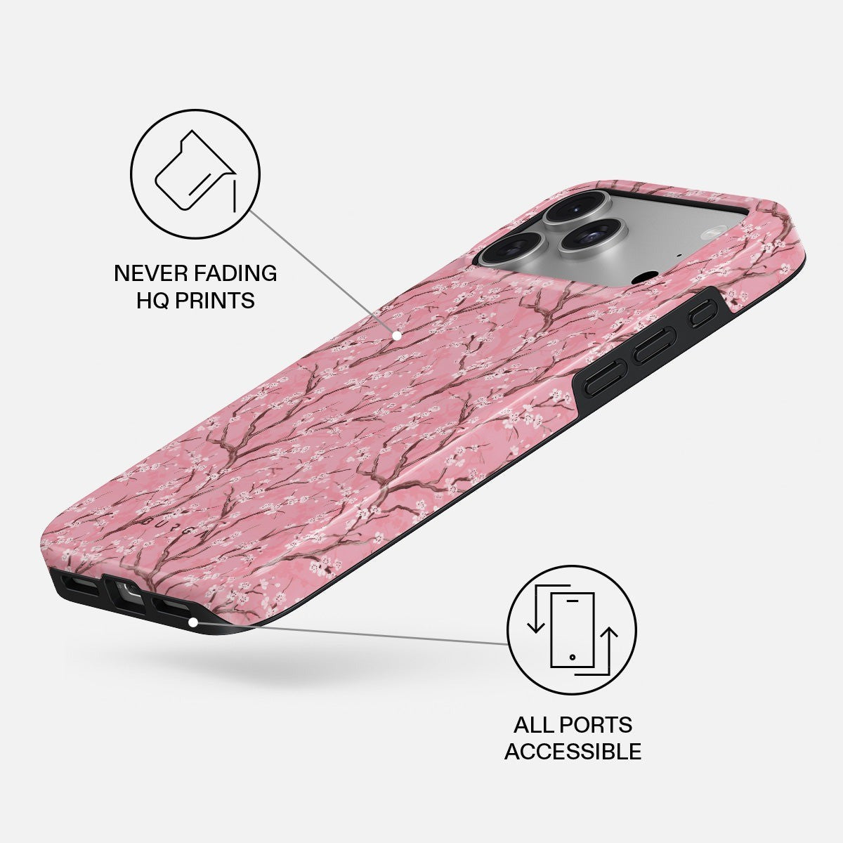 Burga iPhone 18 Pro Max Deksel Tough MagSafe Sakura