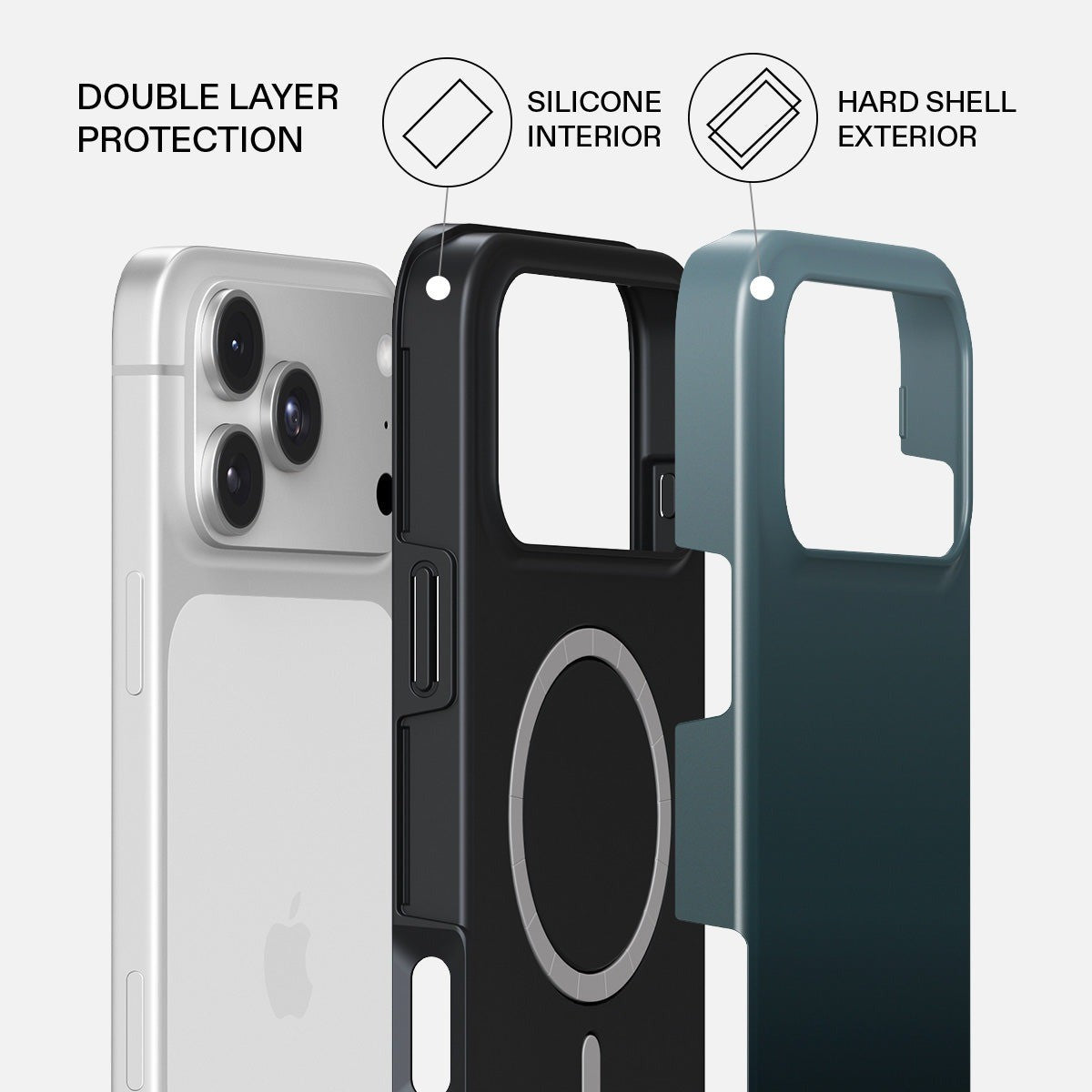 Burga iPhone 18 Pro Deksel Tough MagSafe Black Hole