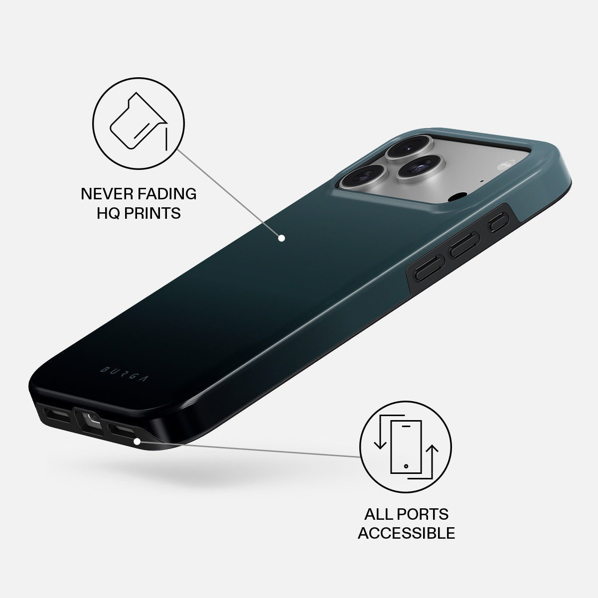 Burga iPhone 18 Pro Deksel Tough MagSafe Black Hole