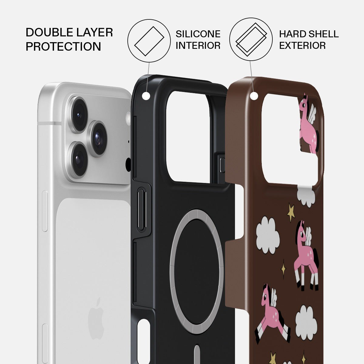 Burga iPhone 18 Pro Deksel Tough MagSafe Cloud Hopping